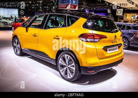 Brussels, Belgium, Jan 2020 Renault Scenic IV, Brussels Motor Show, fourth generation, compact multi-purpose vehicle (MPV) produced by Renault Stock Photo