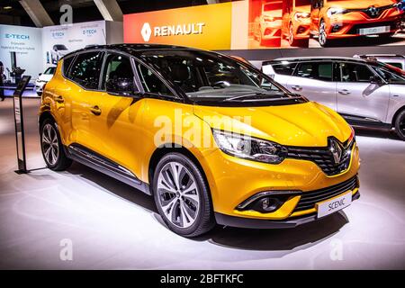 Brussels, Belgium, Jan 2020 Renault Scenic IV, Brussels Motor Show, fourth generation, compact multi-purpose vehicle (MPV) produced by Renault Stock Photo