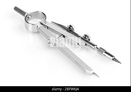 Drafting instrument isolated on white Stock Photo