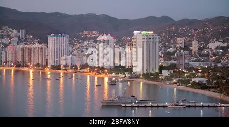 Acapulco night, Guerrero, Mexico Stock Photo