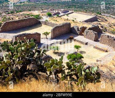 View of the Chicomoztoc ruins, also known as La Quemada, in Zacatecas, Mexico. Stock Photo