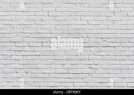 White painted brick wall for  texture or background Stock Photo