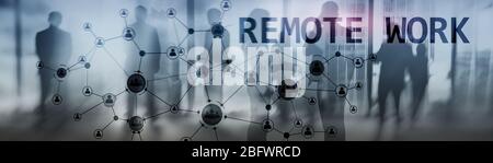 Remote Work concept. Coronavirus. Quarantine 2020 pandemic in the world. Stock Photo