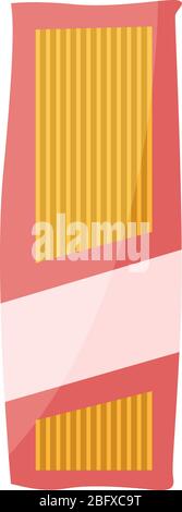 Vemicelli, illustration, vector on white background Stock Vector