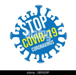 Stop at the sign of coronavirus infection, vector illustration Stock Vector
