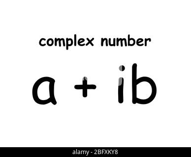 Complex numbers real part imaginary part. Stock Vector