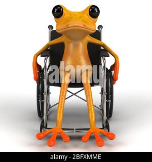 wheelchair animal frog Stock Photo - Alamy