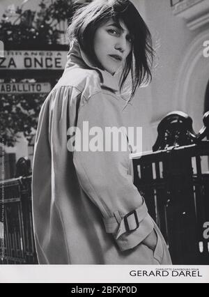 poster advertising Louis Vuitton with Charlotte Gainsbourg in paper magazine  from 2014 year, advertisement, creative LV Louis Vuitton 2010s advert Stock  Photo - Alamy