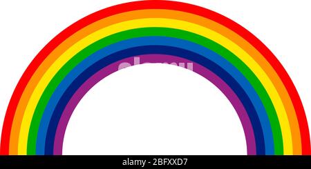 Rainbow graphic illustration, vector file Stock Vector