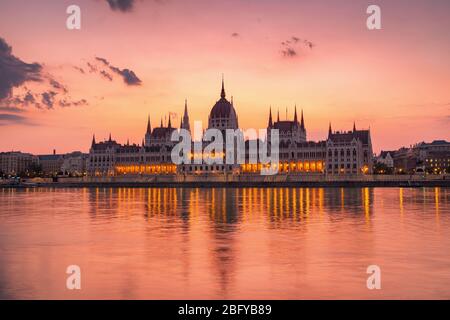 The building of the Parliament in Budapest, Hungary Stock Photo