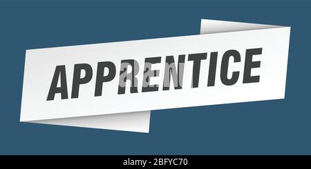 apprentice banner template. apprentice ribbon label sign Stock Vector