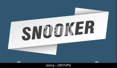 snooker banner template. snooker ribbon label sign Stock Vector