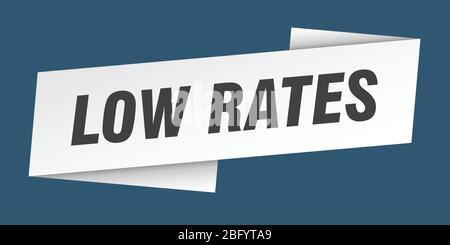 low rates banner template. low rates ribbon label sign Stock Vector ...