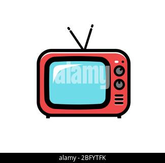 TV icon. Cartoon vector illustration isolated on white background Stock Vector