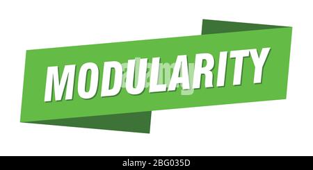 modularity banner template. modularity ribbon label sign Stock Vector ...