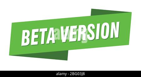 beta version banner template. beta version ribbon label sign Stock Vector