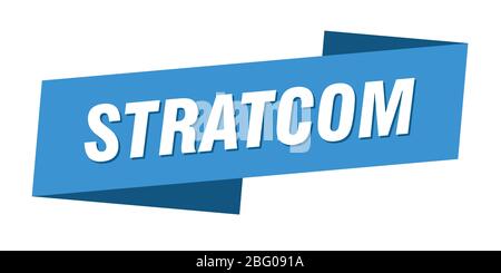 stratcom banner template. stratcom ribbon label sign Stock Vector Image ...