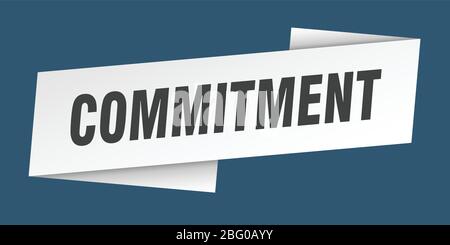 commitment banner template. commitment ribbon label sign Stock Vector