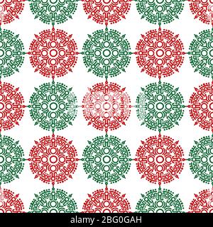 Abstract mayan ornamental seamless pattern - mexican style seamless texture. Vector illustration Stock Vector