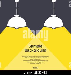 Two lamps with light background Stock Vector