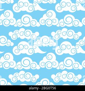 Chinese style clouds red and gold seamless pattern Stock Vector Image & Art  - Alamy