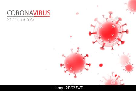 Abstract 3D of Coronavirus background. Coronavirus outbreak and influenza background. Virus Covid 19. Novel coronavirus Stock Vector