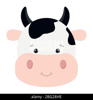 Flat Design Cute Head Cow Cartoon Seamless Pattern for Background and  Wallpaper Stock Vector - Illustration of greeting, fortune: 125796116