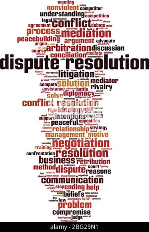 Conflict resolution word cloud concept. Collage made of words about ...