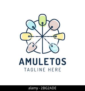 Amulet icon vector isolated on white background, vector logo concept Stock Vector