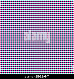 Blue And Pink Tablecloth Gingham seamless vector Pattern. Blue and pink plaid background pattern Stock Vector