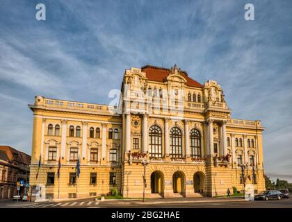 City Hall at Piata Unirii (Union Square) in Oradea, Crisana region, Romania Stock Photo