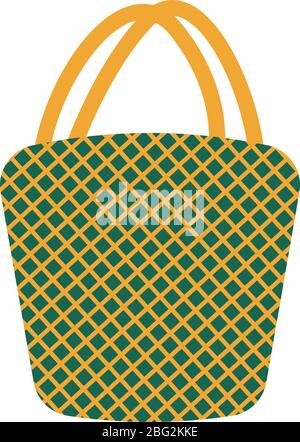 Fruit basket, illustration, vector on white background Stock Vector