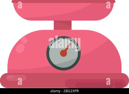 Pink scale, illustration, vector on white background Stock Vector