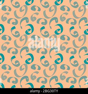 Squiggles pattern, illustration, vector on white background Stock Vector