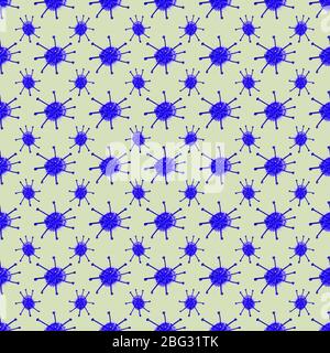 Small viruses pattern, illustration, vector on white background Stock Vector