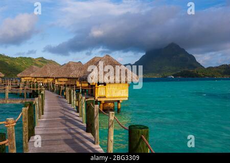 Pearl Beach Resort, Bora-Bora, French Polynesia. Stock Photo