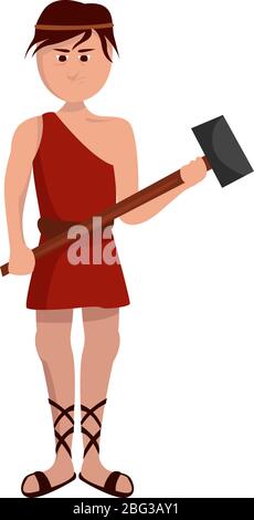 Hephaestus, illustration, vector on white background Stock Vector