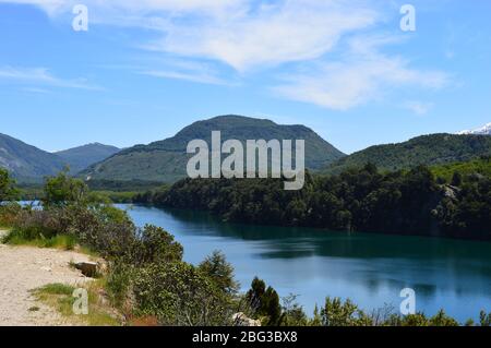 Seven Lakes Patagonia Stock Photo