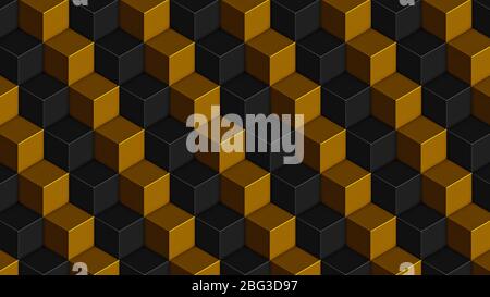 Isometric cubes seamless pattern. 3D render cubes background Stock ...