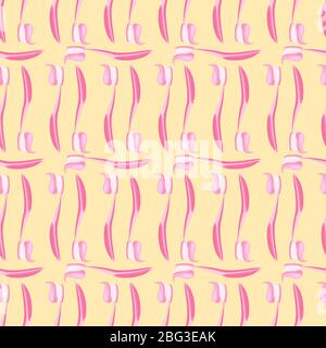Toothbrush pattern, illustration, vector on white background Stock Vector