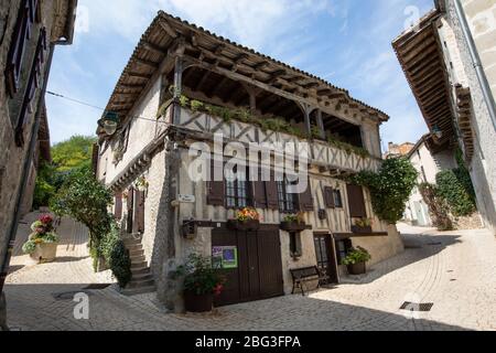 Bourg castral de Cancon, in the old town of Cancon, located in the department of Lot-et-Garonne of the french region Aquitaine, France, Europe Stock Photo