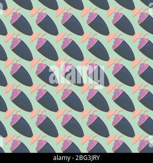 Cocktails pattern, illustration, vector on white background Stock Vector