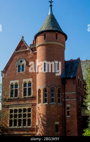 The Tower House, 29 Melbury Road, Kensington and Chelsea, London; designed by William Burges between 1875 and 1881 in French Gothic Revival style Stock Photo