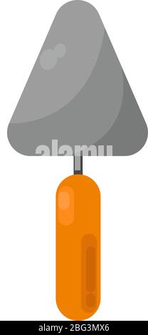 Trowel, illustration, vector on white background Stock Vector