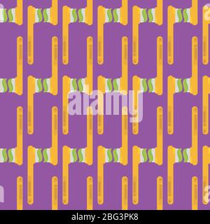 Toothbrush pattern, illustration, vector on white background Stock Vector