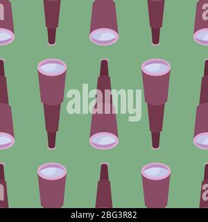 Telescope pattern, illustration, vector on white background Stock Vector