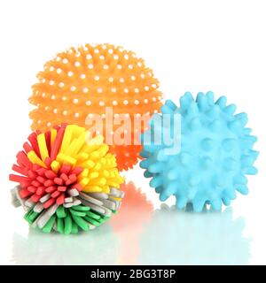 Rubber toys for pets isolated on white Stock Photo