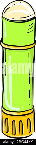 Dry glue in tube, illustration, vector on white background Stock Vector