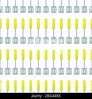 Spatula pattern, illustration, vector on white background Stock Vector