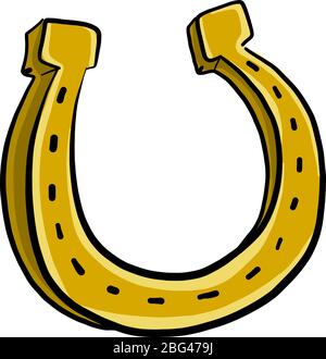 Horseshoe, illustration, vector on white background Stock Vector